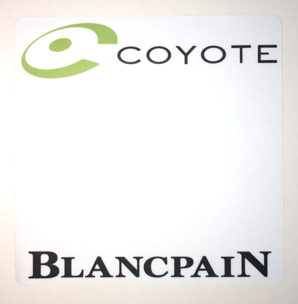 Startnummern Panel "Blancpain Series COYOTE" Digitaldruck