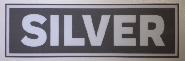 Sticker Klassifizierung/Rennklassen SILVER 13cm x 4,2cm